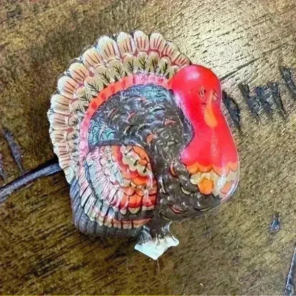 Vintage Hallmark Thanksgiving Turkey Brooch - Picture 1 of 3